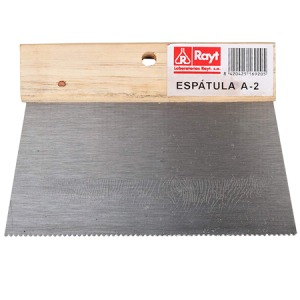 Espátula dentada para adhesivos