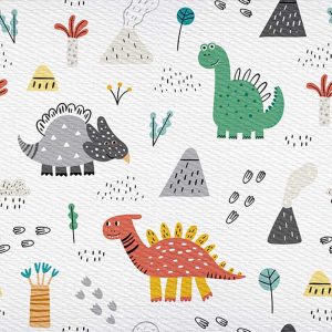 Alfombra Vinílica Teplon Digital Print Infantil Dinos